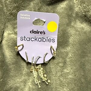 Claire's Gold and Silver Stackable Earrings